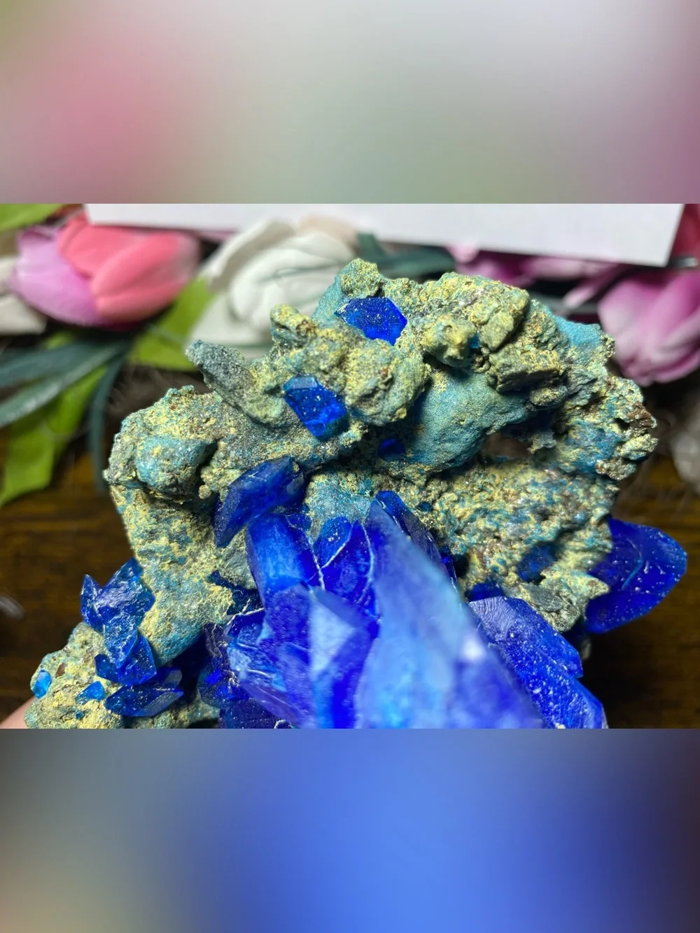 Blue Chalcanthite On Matrix
